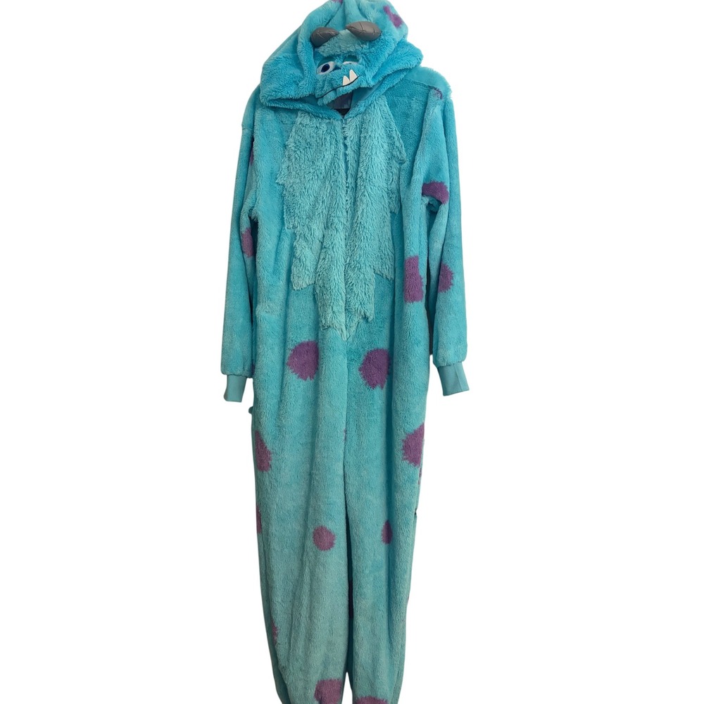 Spirit Halloween Sulley Union Suit OS Blue Monsters Inc Costume Cosplay Pajamas